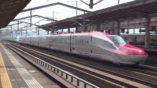 東北新幹線はやぶさ・SこまちE5系+E6系福島駅通過【FHD】