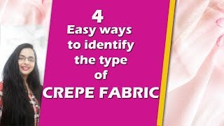 4 Ways to check Crepe is Pure or Synthetic | At Home Fabric tests |  In Hindi | English Subtitles