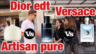 Dior Sauvage edt vs Versace pour homme vs John Vervatos Artisan pure | fragrance test