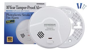 USI Living Area 10-Year Tamper Proof Sealed Battery Photoelectric Smoke \u0026 Fire Smart Alarm (MP316SB)