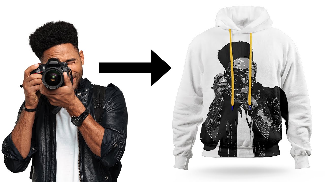 How To Vectorize An Image Raster To Vector In Photoshop Youtube