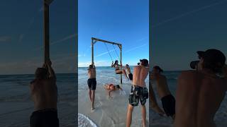 We built a swing in the MIDDLE of the Ocean!👀🌊