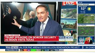 Trump Speaking on Border Security as Biden visits Texas