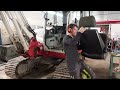 installing a diesel heater in the excavator and testing it