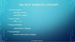 Editing with VIM- VIM split window concept