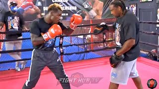 JERMALL CHARLO BRUTE FORCE COMBOS ON THE MITTS! STEPS UP TRAINING FOR DEREVYANCHENKO FIGHT