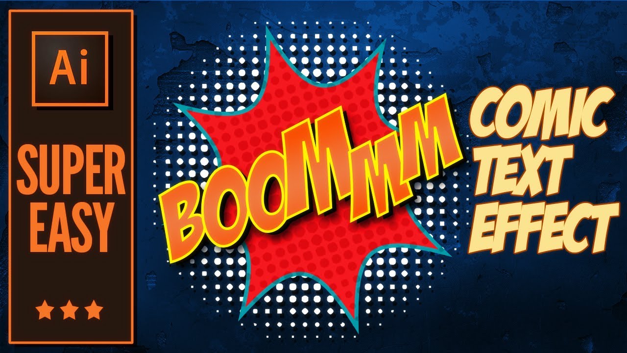 Illustrator Tutorial How To Create Comic Text Effects Youtube
