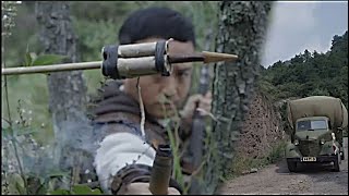 The Chinese hunter strapped bombs to an arrow and then shot the arrow at Japanese transport vehicles