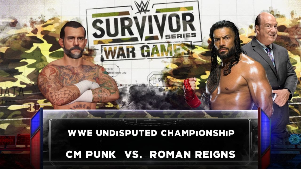 WWE 2K23 - CM Punk Vs. Roman Reigns Survivor Series 2023 - YouTube