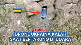 Momen Drone Pengintai Ukraina Keok Ditabrak UAV Rusia