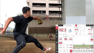 20211019 Pitching 152.3km/h (ひたすらストレート)