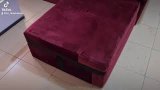 Wine Lshape Sofa