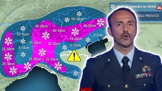 METEO - bufera di neve Egelo siberiano Con neve eccezionale sulle bassissime pianure in tutta Italia