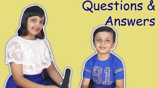 Questions and Answers | Q&A | आयु और पीहू के सवाल जवाब | Kids Interview | Aayu and Pihu Show