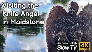 The Knife Angel and Shopping Arcades - Walking in Maidstone - Slow TV