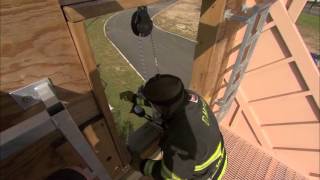 POV DEUS 3100 Firefighter Hands Free Controlled Descent Device in Action