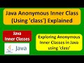 What is Anonymous inner class (Using class) in Java? | Java Tutorial