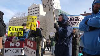 Dana Nessel speaks at protest against data centers in Michigan