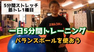 一日5分間トレーニング【バランスボール編】