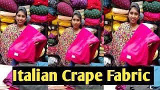 Italian Crape || Plain Fabric For Sarees and Frocks || Pure crape Fabric From Aaraadhya Matching