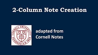 2-Column Note Creation