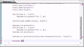 Intermediate Java Tutorial 13 frequency, disjoint