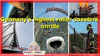 TOP 10 - Deutschlands höchste Achterbahnen Onride - Germany's highest roller coasters onride (POV)