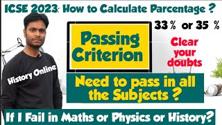 ICSE 2023-24 Std.10 : How to Calculate Percentage?Passing Criterion. 33% or 35% .If I fail in Maths?