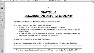 DONATIONS TAX