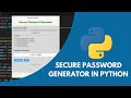 Build a Secure Password Generator in Python with Tkinter | Step-by-Step Guide!