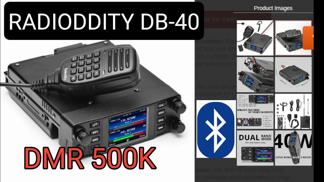 Radioddity Db40 Dmr Radio Bluetooth Youtube