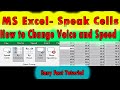 Speak Cells in MS Excel- How to Control Voice and Speed