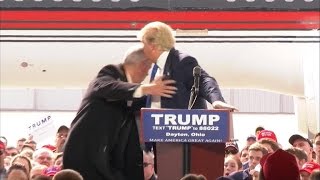 Watch: Secret Service run to Trump as protester rushes stage