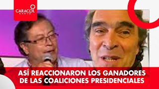 Así reaccionaron los ganadores de las coaliciones presidenciales | Caracol Radio