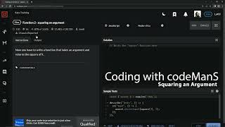 Codewars 8 kyu Function 2 - Squaring an Argument Javascript