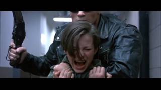Terminator 2  Judgment Day 1991   T-800 vs T-1000 first encounter   HD