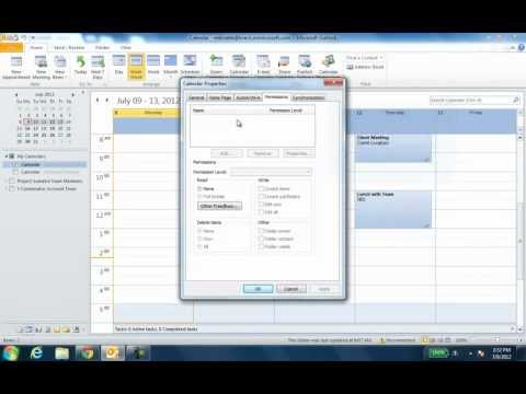 Add or Remove Permissions to the Outlook 2010 Calendar Add or Remove Permissions to the Outlook 2010 Calendar