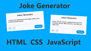 Jokes Generator | HTML CSS JavaScript | Childish Coder