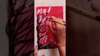 Red sky | Imagination drawing ideas #shorts #easydrawing #ytshorts #painting #youtubeshorts