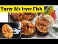 HOW TO FRY COD FISH FILLET IN AN AIR FRYER RECIPES //EASY Air fried COOKED Fish #Airfryerfishrecipes