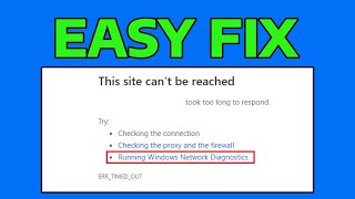 How To Fix Try Running Windows Network Diagnostics (This Site Can't Be Reached Problem)