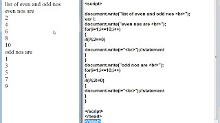 How to create even and odd program in javascript