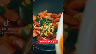 අද කමු සොසේජ් ඩෙවල් 😋🤩| Devilled Sausages in Sri Lankan style #shorts #viral #shortsvideo