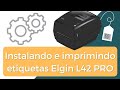 Instalação da impressora L42 PRO e impressão de etiquetas