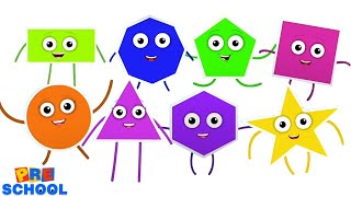 Ten Little Shapes, Preschool Rhyme and Learning Video for Kids