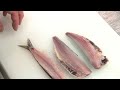 イワシのさばき方包丁編 how to cook sardine sashimi. japanese food