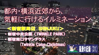 都内・横浜近郊から気軽に行けるイルミネーション【新宿イルミネーション ＜ 新宿中央公園 ( TWINKLE PARK ) ・ 新宿サザンテラス ( Twinkle Color Christmas ＞】