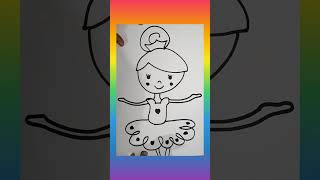 Easy cute dancing girl drawing| How to draw a dancing girl|  easy dancing girl drawing