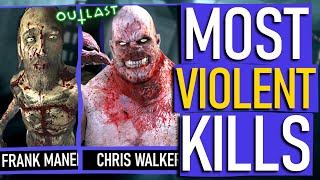 Outlast - 10 Most VIOLENT KILLERS / Death Scenes!