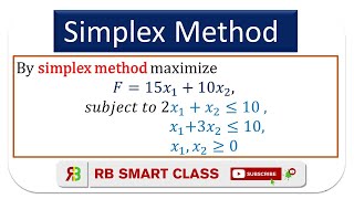 Simplex Method (Important Question from 40 marks Model Set ) || Grade 12 || RB Smart Class